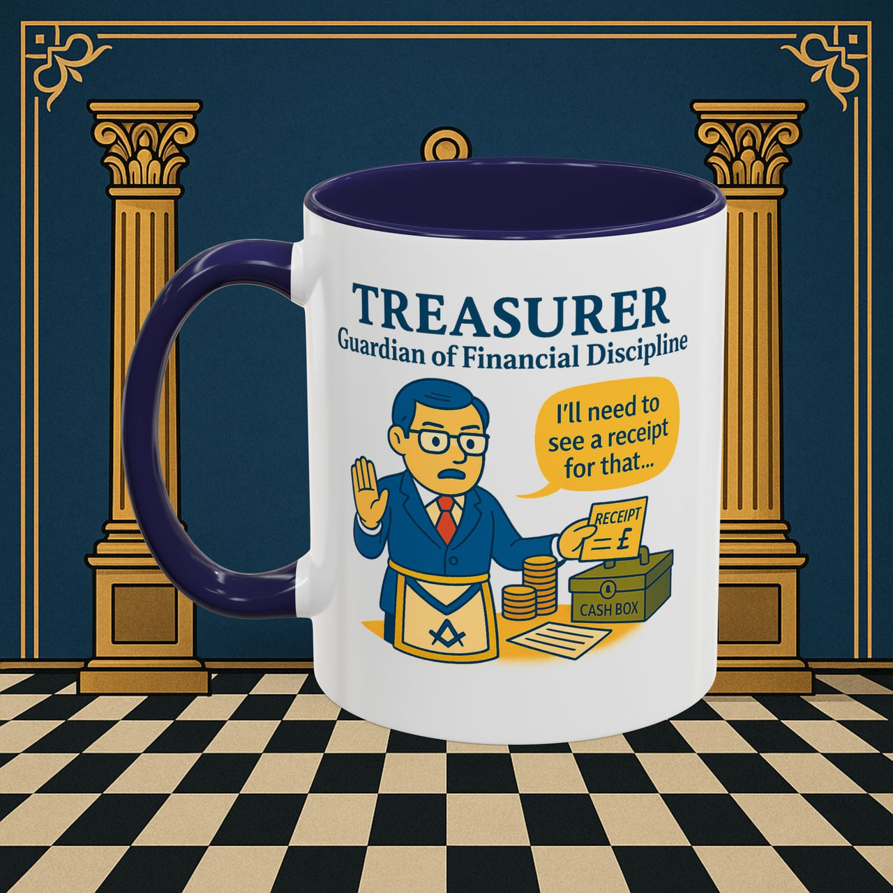 Masonic Mugs - Treasurer's Tally - Treasurer Printify