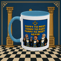 Masonic Mugs Ready to Go – Happy to Meet Again (Accent Coloured 11oz Mug) Printify