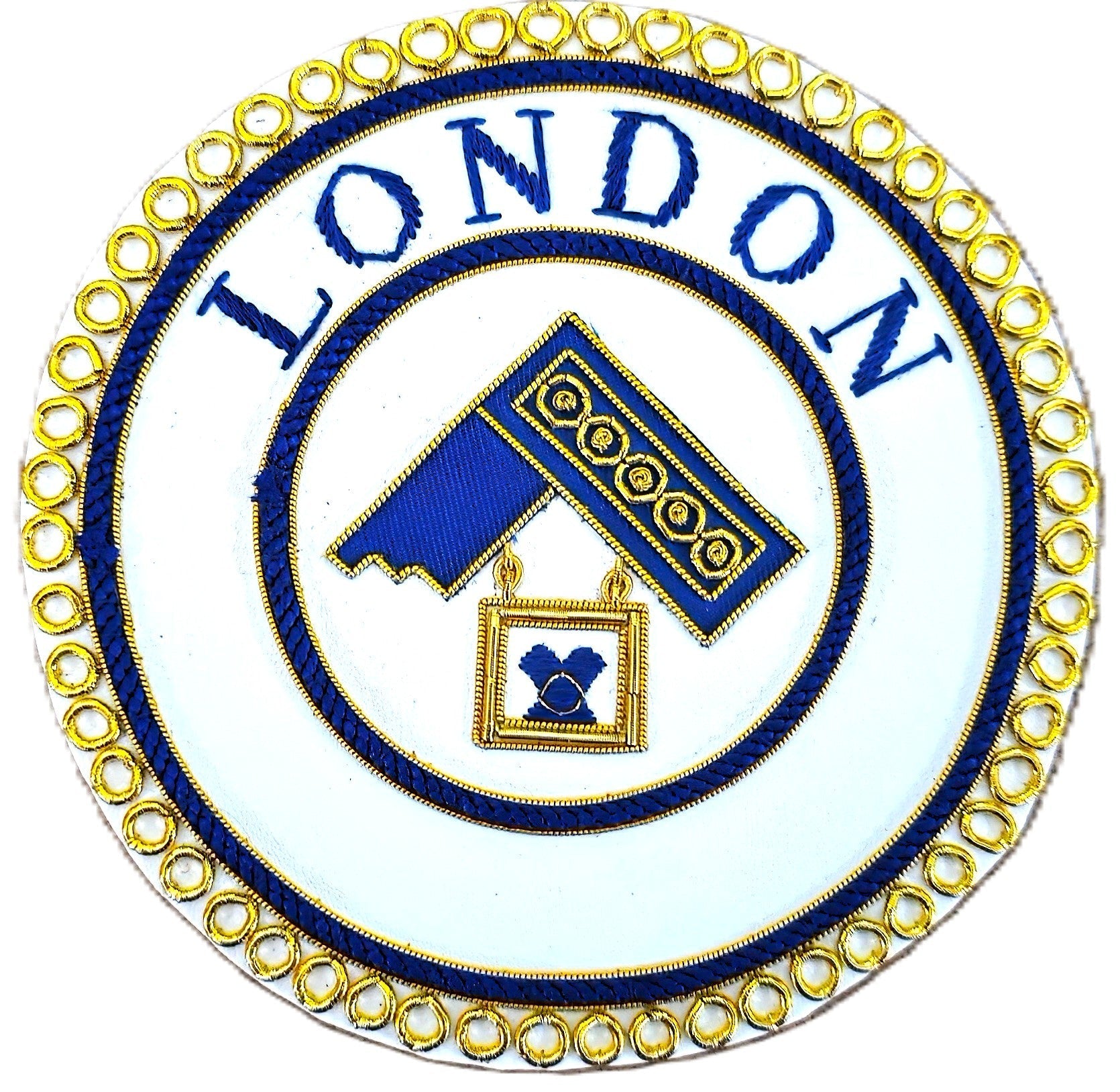 LONDON GRAND RANK MASONIC APRON BADGE - DRESS Riverside Regalia