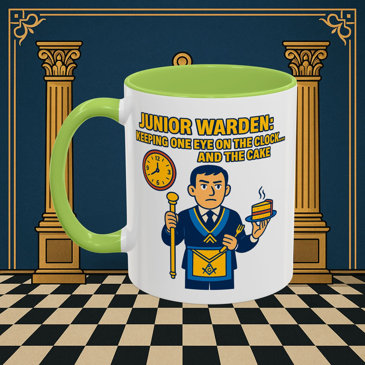 Masonic Mugs - Masonic Vigilance: Junior Warden's Timekeeping Duty,  Junior Warden Printify