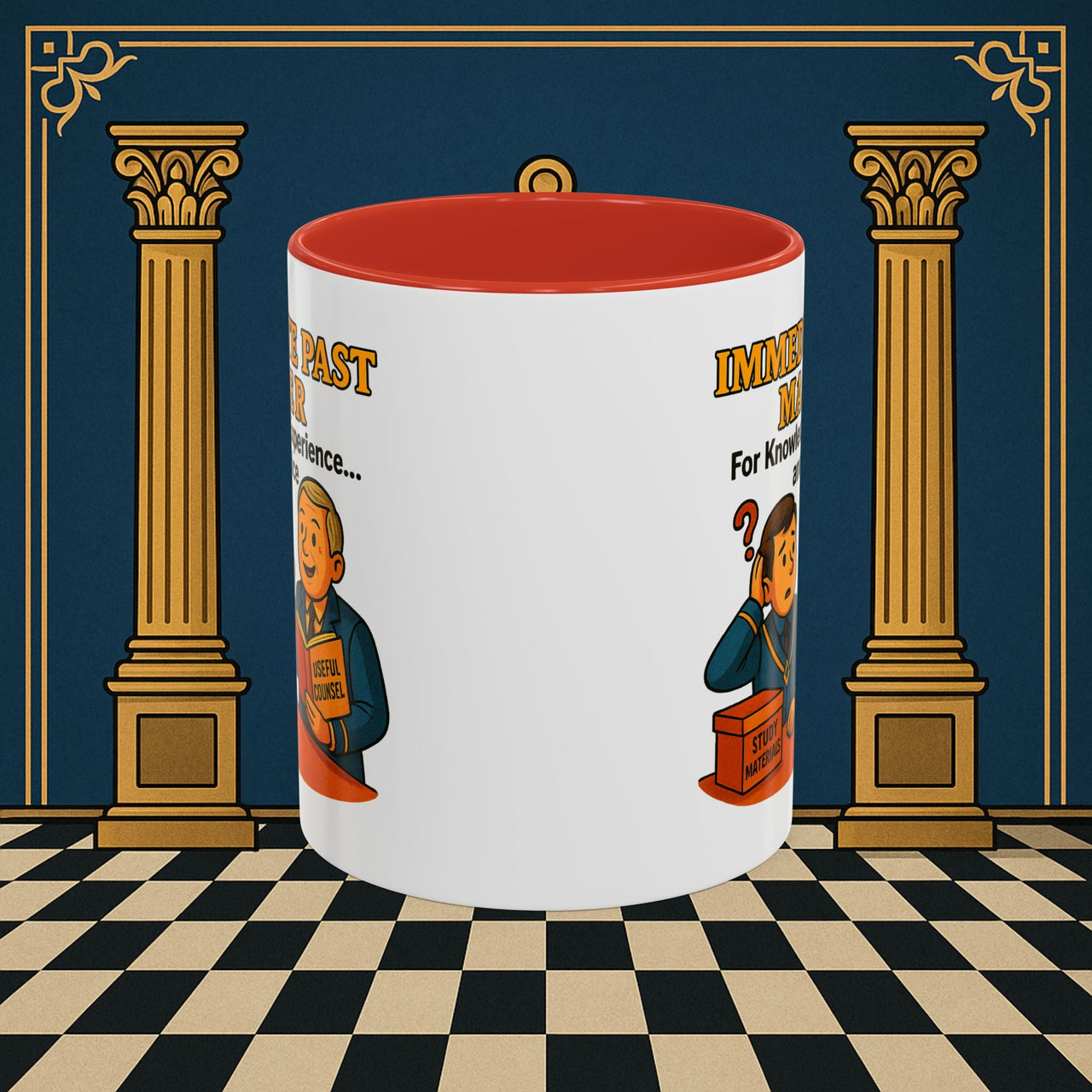 Masonic Mugs - Accent Coloured 11oz Mug - Wisdom Transfer Printify