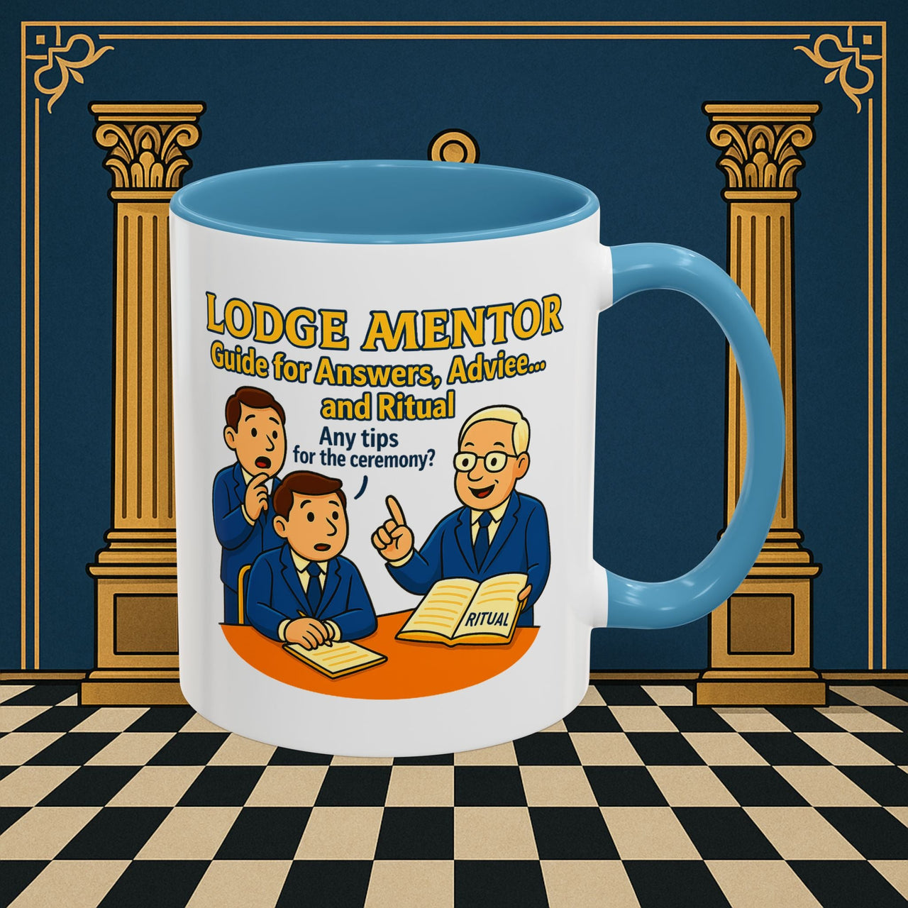 Masonic Mugs - Lodge Mentor: Fraternal Ritual Guidance, Lodge Mentor Printify