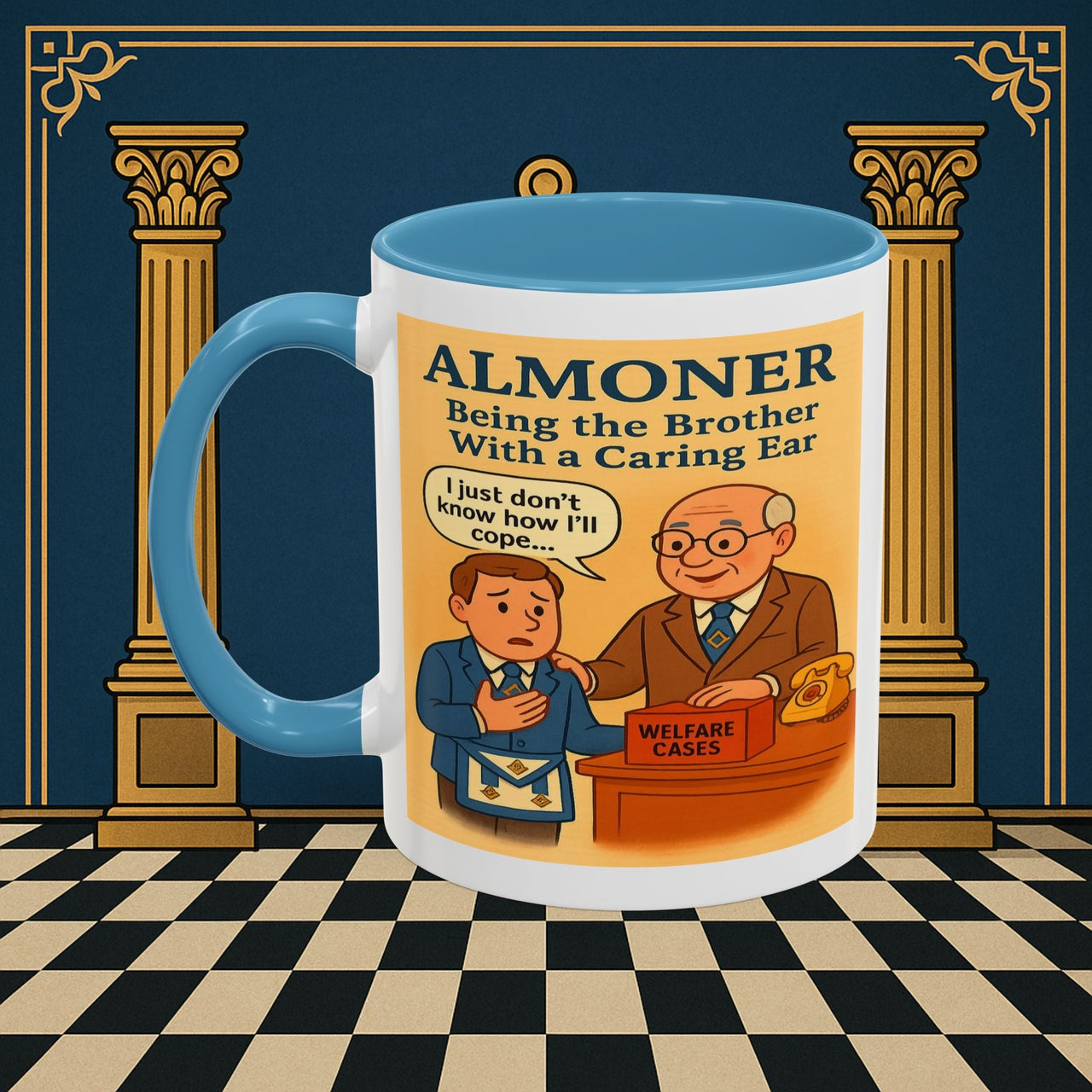 Masonic Mugs - Brotherly Welfare - Almoner Printify