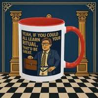 Masonic Mugs Ready to Go – Learn Your Ritual (Accent Coloured 11oz Mug) Printify