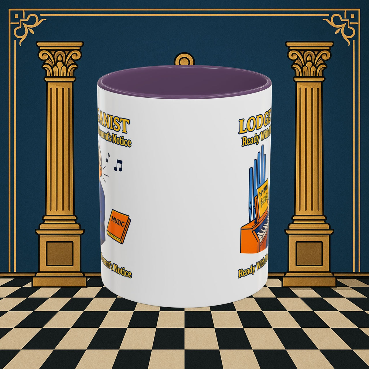Masonic Mugs - Lodge Organist at the Ready - Organist Printify