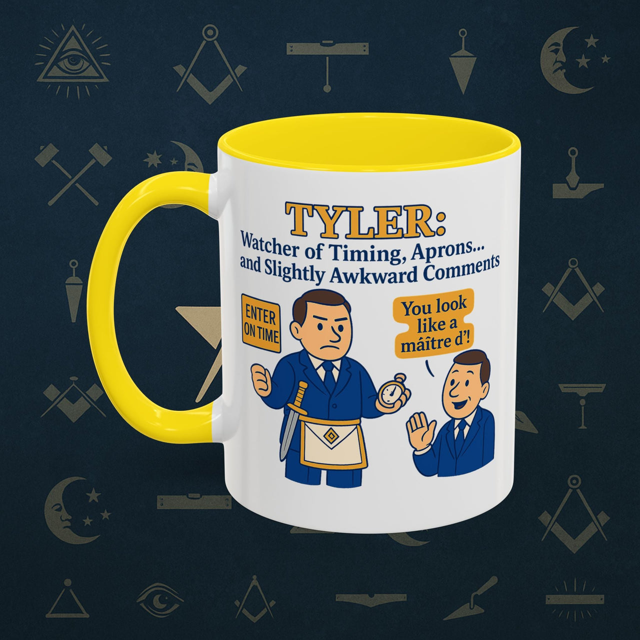 Masonic Mugs - Tyler's Awkward Moment - Tyler Printify