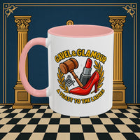 Masonic Mugs – Gavel & Glamour: A Toast to the Ladies (Accent Coloured 11oz Mug) Printify