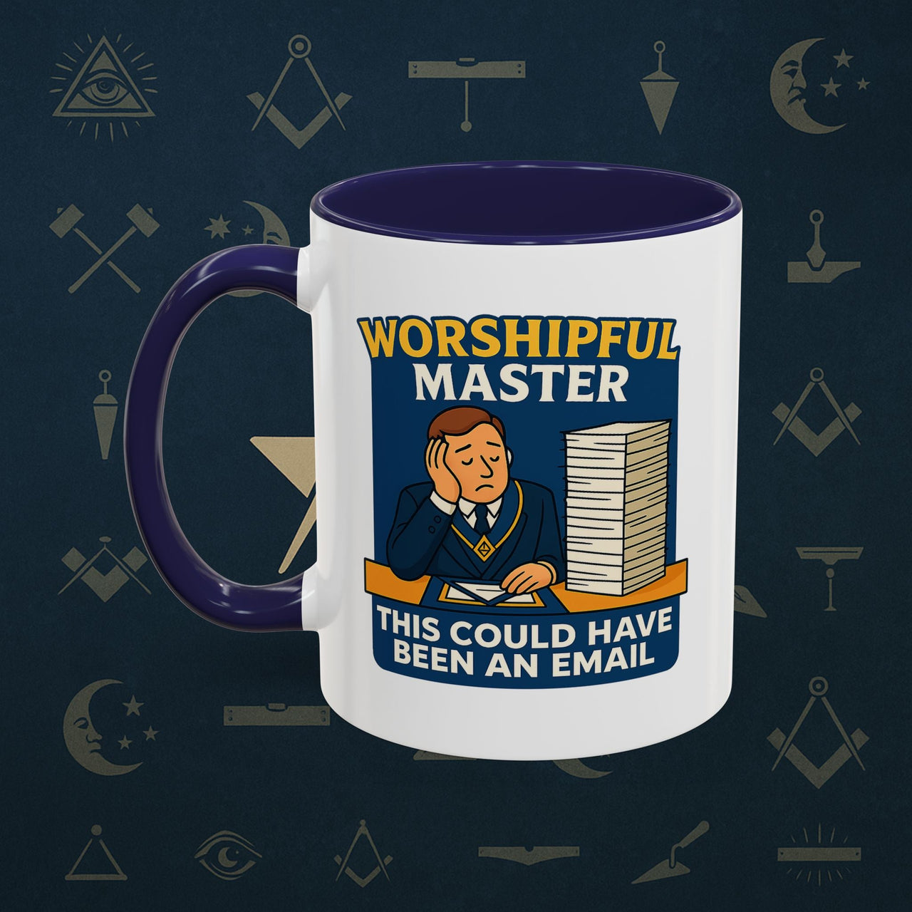 Masonic Mugs - Masonic Meetings Madness - Worshipful Master Printify