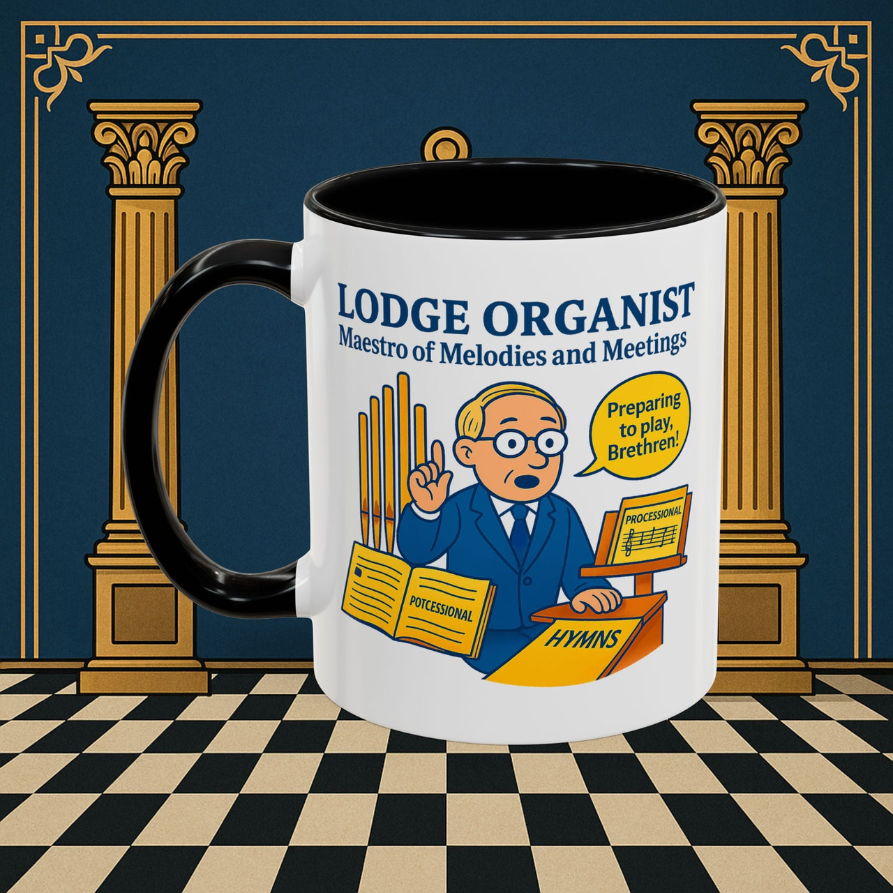 Masonic Mugs - Maestro of Melodies - Organist Printify