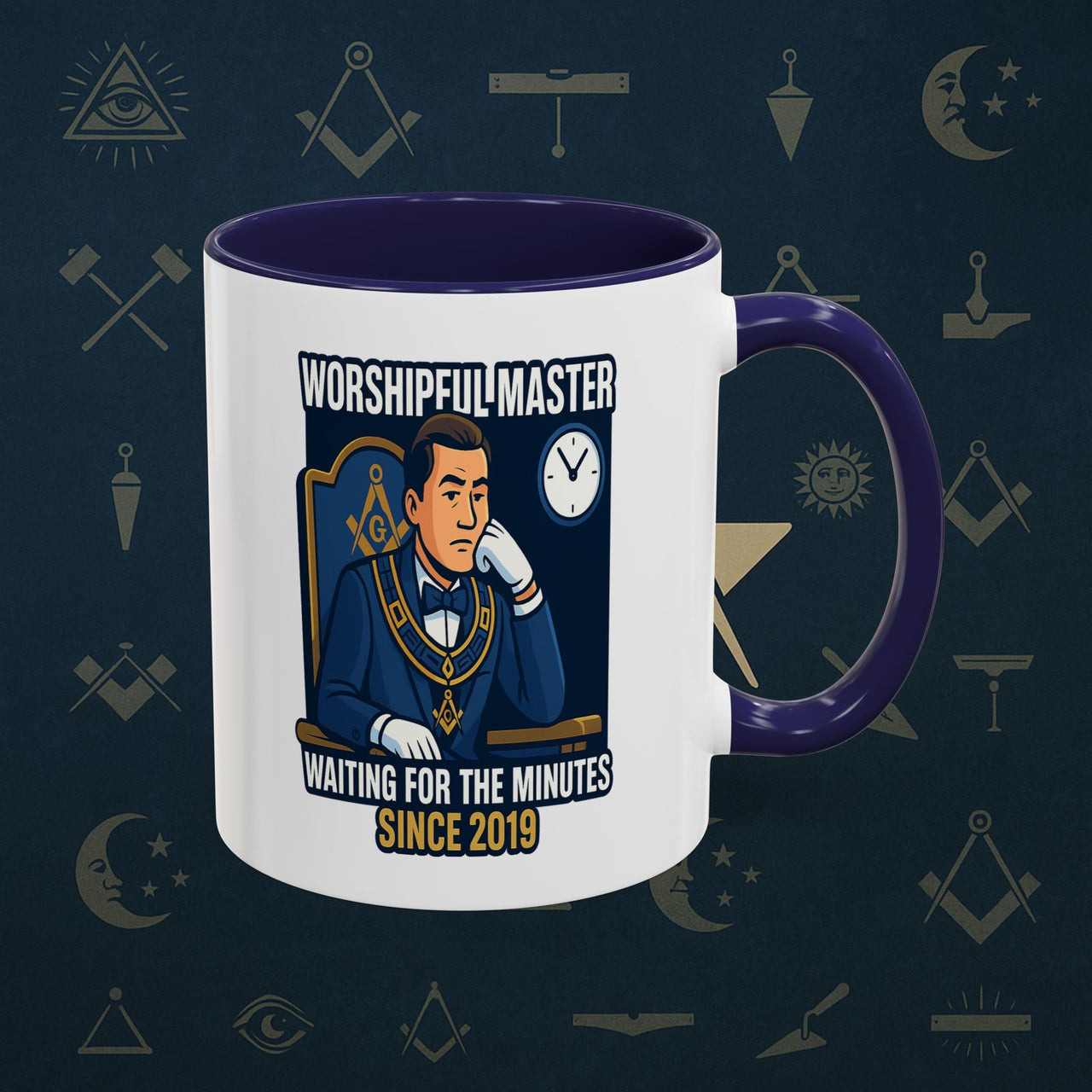 Masonic Mugs - Masonic Monotony - Worshipful Master Printify