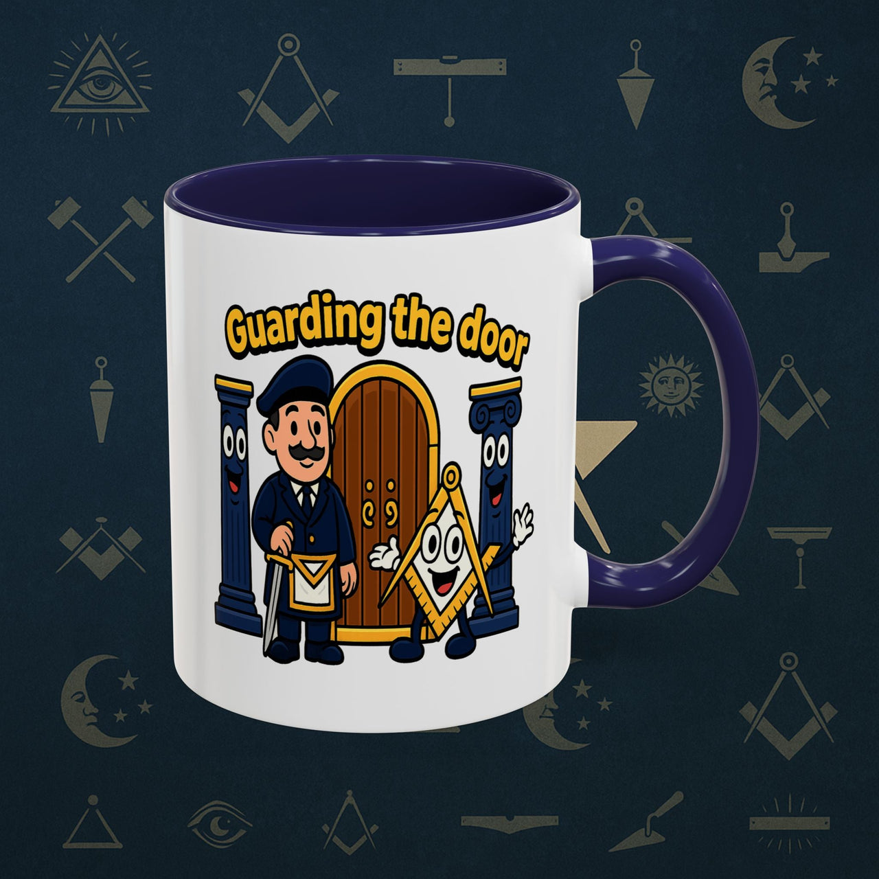 Masonic Mugs - Guarding the Door - Tyler Printify