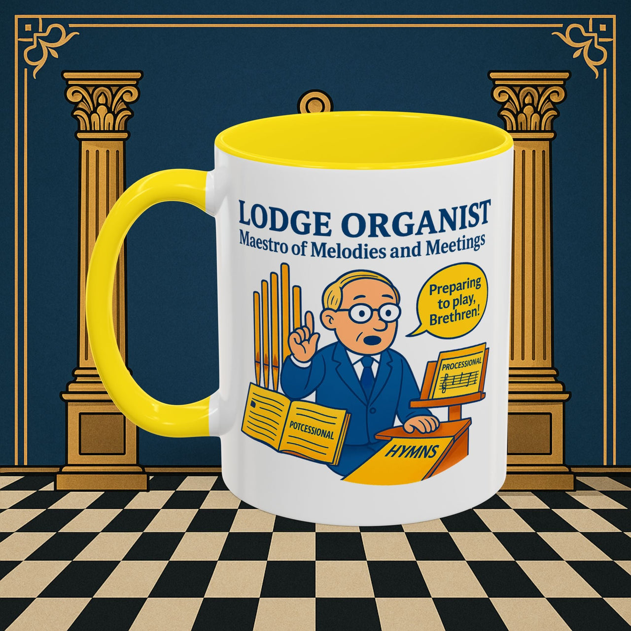 Masonic Mugs - Maestro of Melodies - Organist Printify