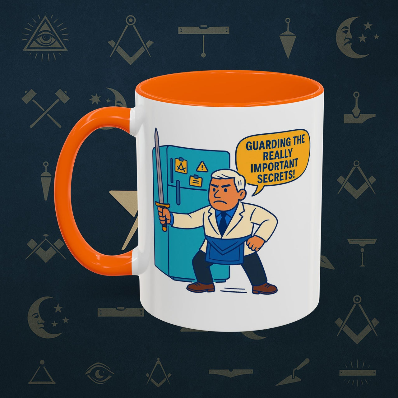 Masonic Mugs - Secret Fridge Defender - Tyler Printify