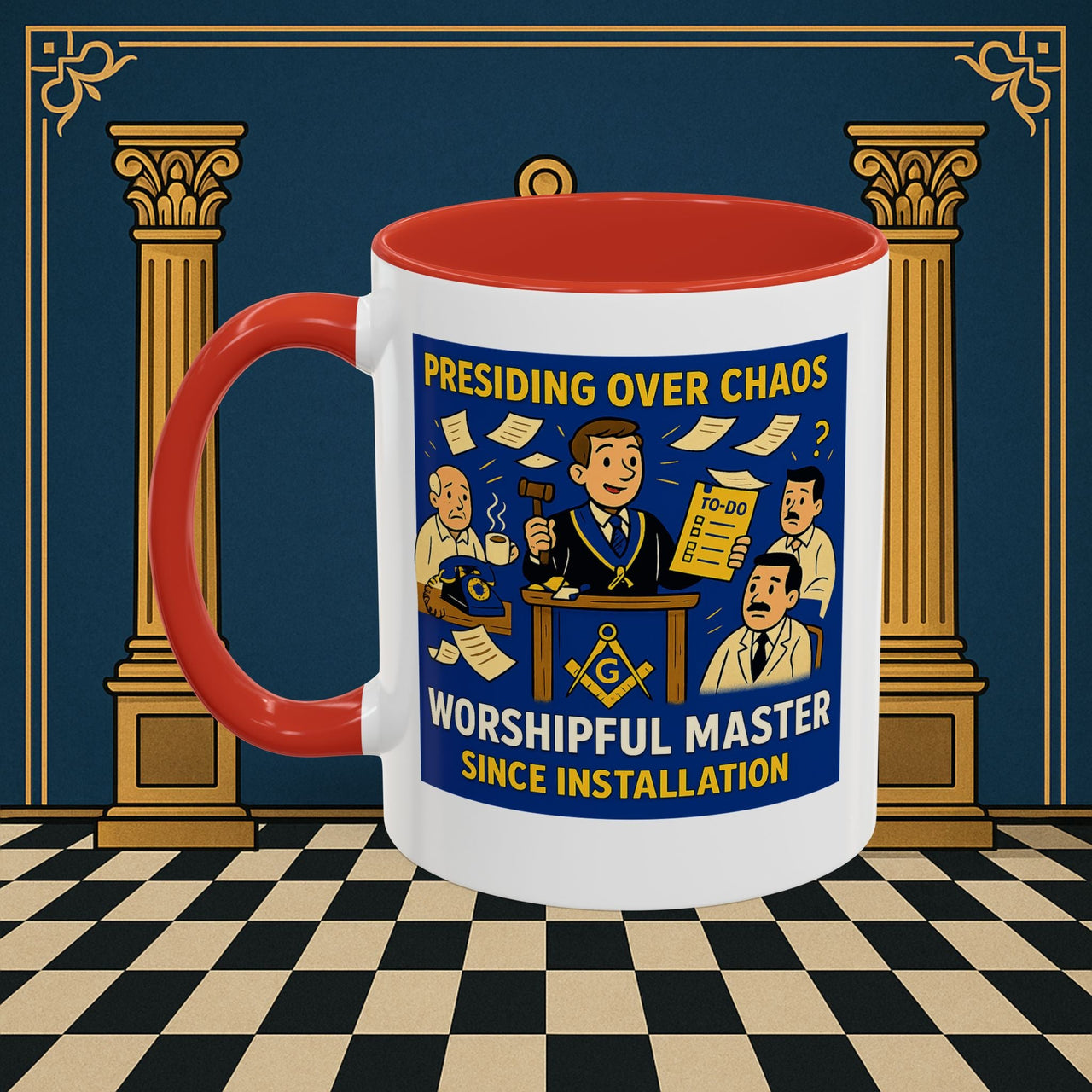 Masonic Mugs - Leadership Labyrinth - Worshipful Master Printify