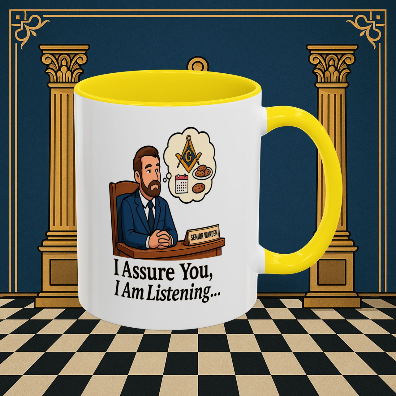 Masonic Mugs - Masonic Musings - Senior Warden Printify