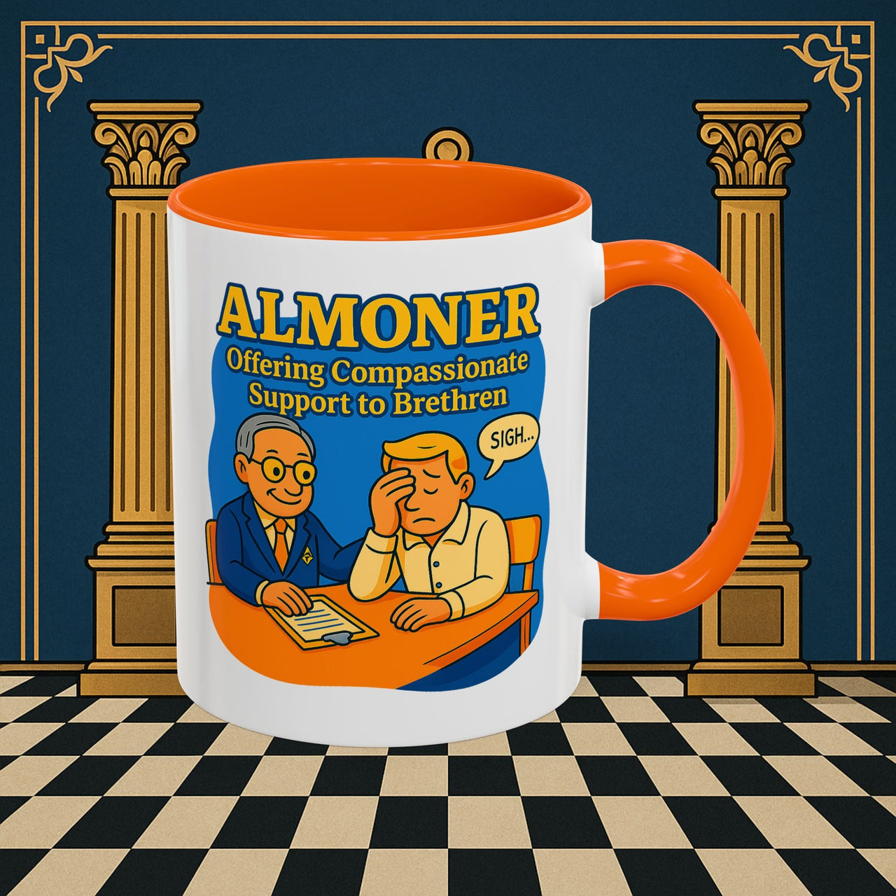 Masonic Mugs - Bureaucratic Empathy - Almoner Printify