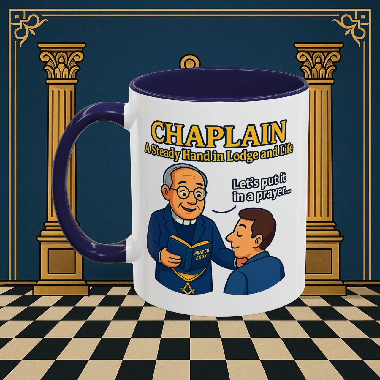Masonic Mugs - Divine Guidance - Chaplain Printify