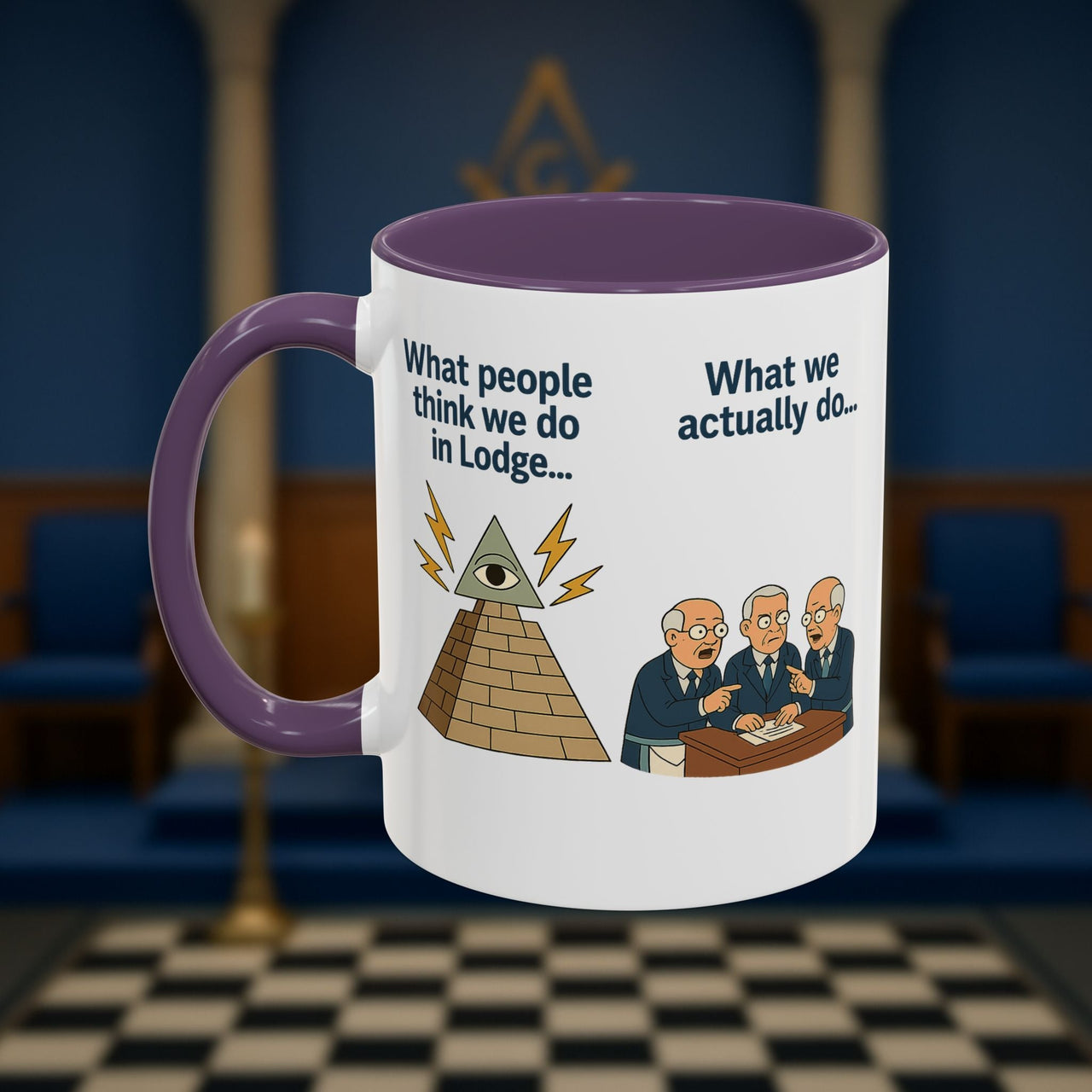 Masonic Mugs Ready to Go – Just for the Ceremony (Accent Coloured 11oz Mug) Printify