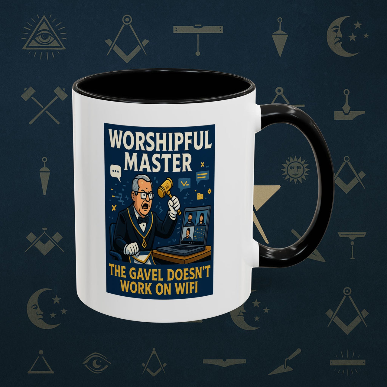 Masonic Mugs - Virtual Vertigo - Worshipful Master Printify