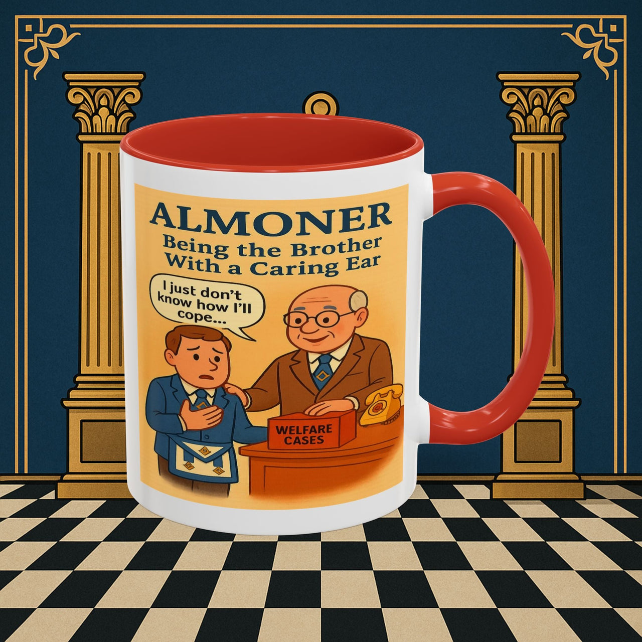 Masonic Mugs - Brotherly Welfare - Almoner Printify