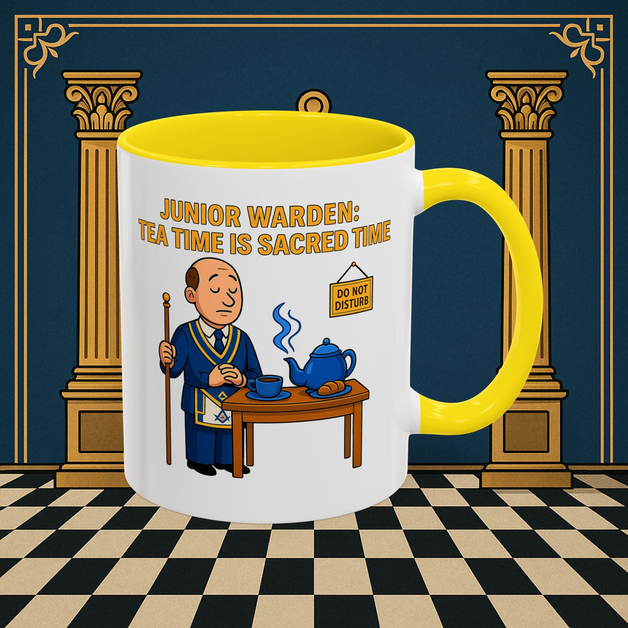 Masonic Mugs - Junior Warden: Tea Time is Sacred, Junior Warden Printify