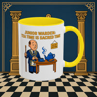 Masonic Mugs - Junior Warden: Tea Time is Sacred, Junior Warden Printify