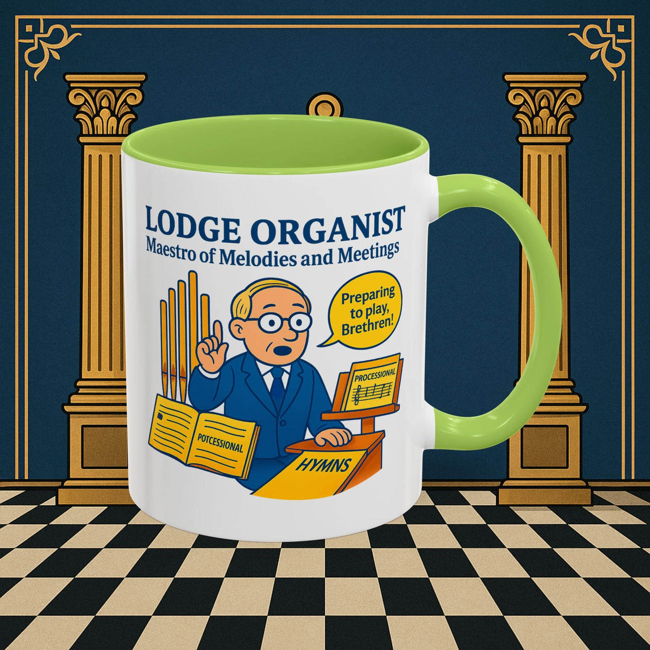 Masonic Mugs - Maestro of Melodies - Organist Printify