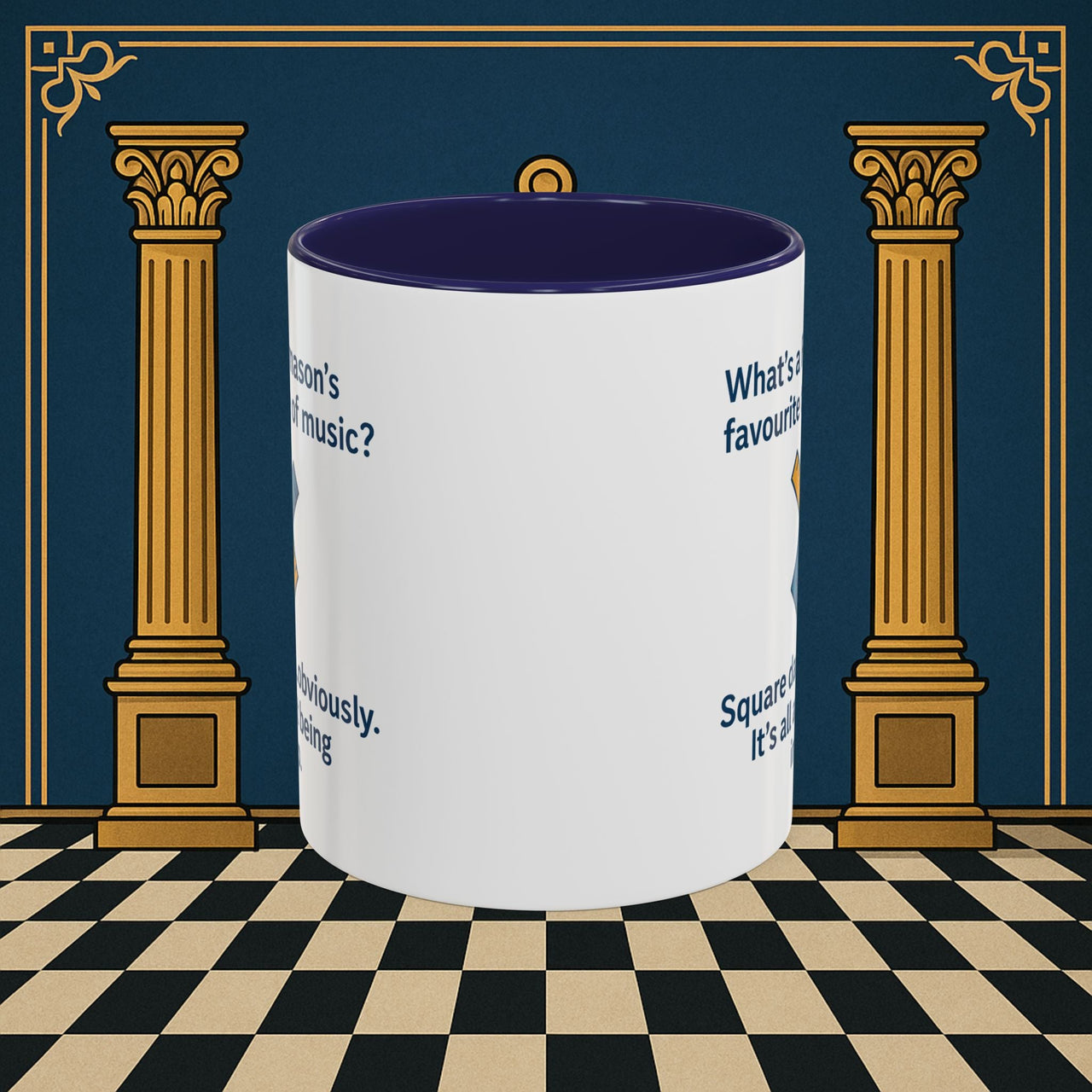 Masonic Mugs Ready to Go – Favourite Type of Music (Accent Coloured 11oz Mug) Printify