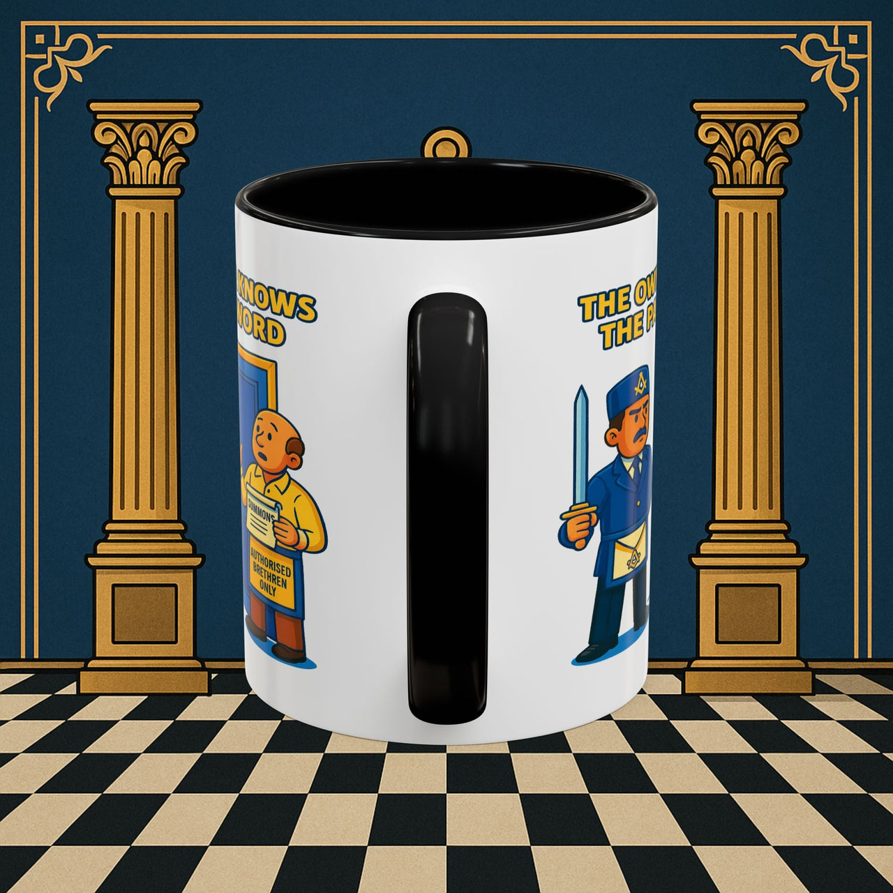 Masonic Mugs - Accent Coloured 11oz Mug - Masonic Mayhem - Inner Guard Printify