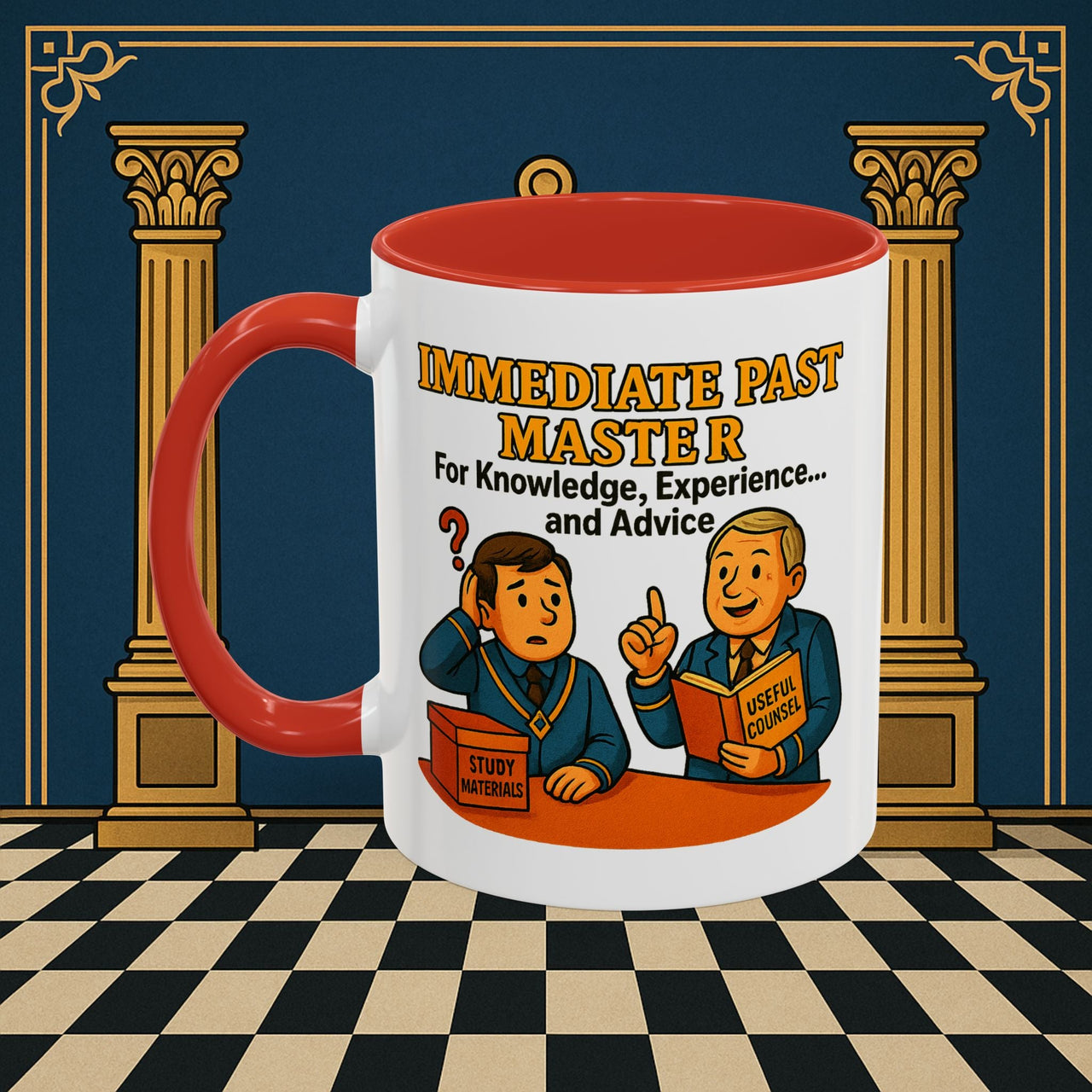 Masonic Mugs - Accent Coloured 11oz Mug - Wisdom Transfer Printify