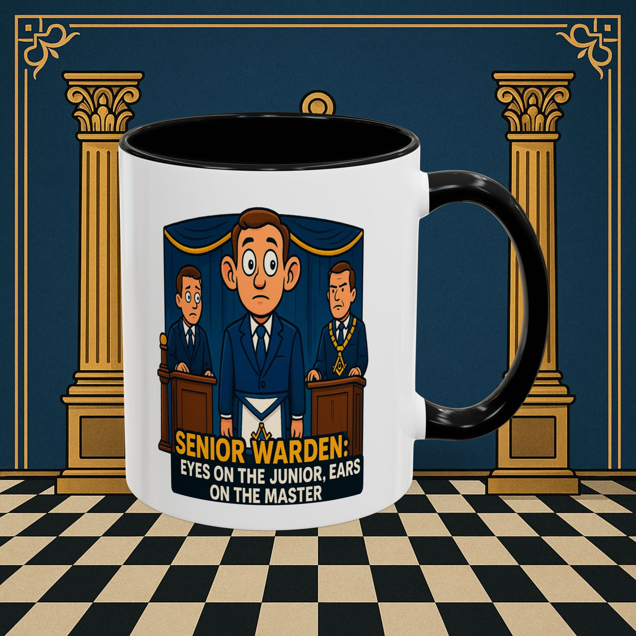 Masonic Mugs - Masonic Watchfulness - Senior Warden Printify