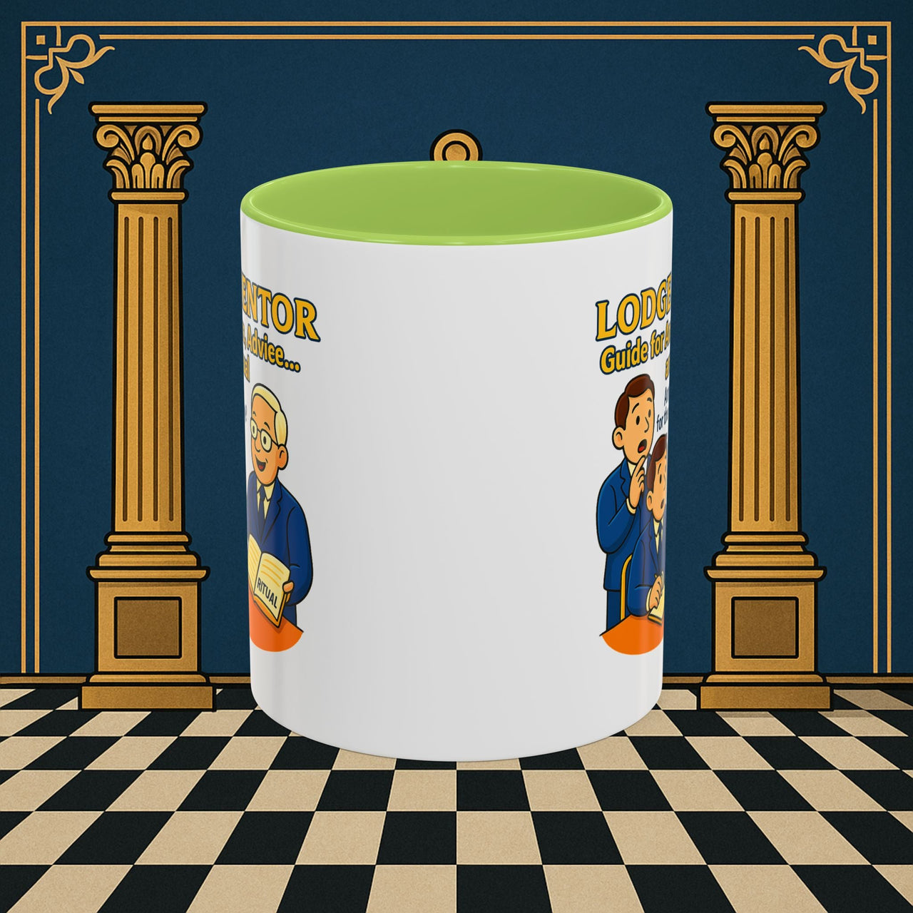 Masonic Mugs - Lodge Mentor: Fraternal Ritual Guidance, Lodge Mentor Printify