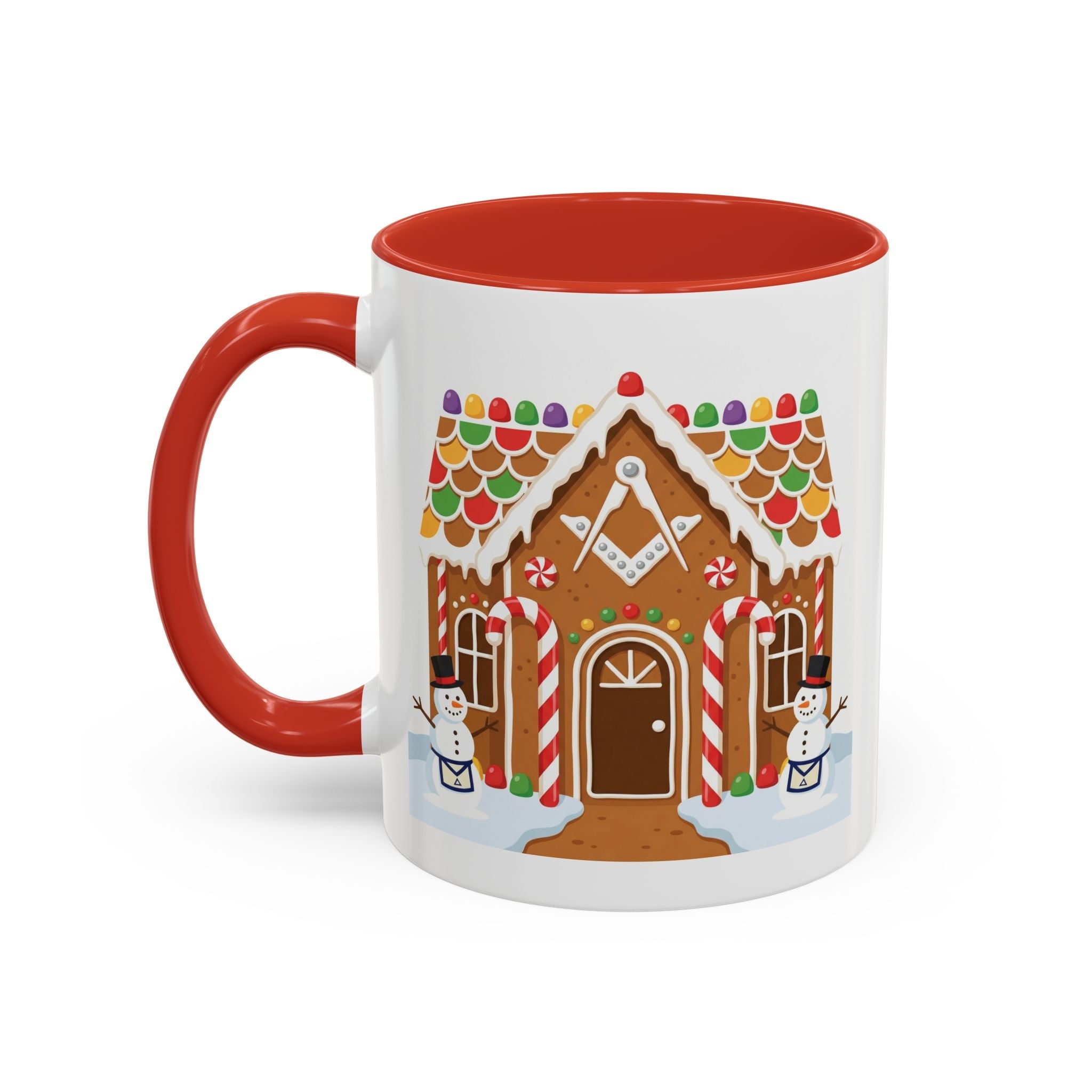 Masonic Gingerbread House — Festive Freemason Holiday Ugly Sweater Design Printify