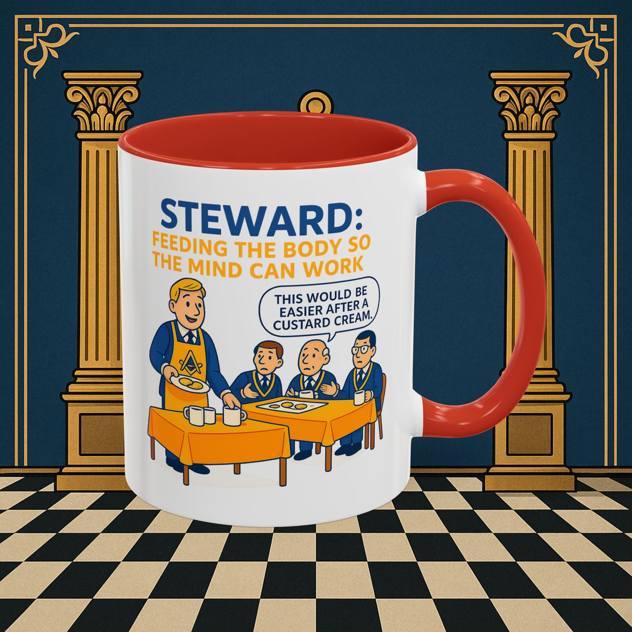 Masonic Mugs - Refreshment of Reason - Steward Printify