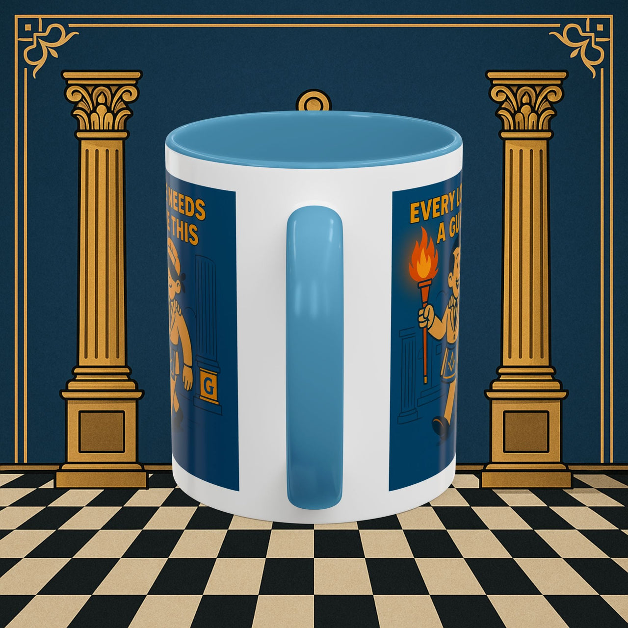 Masonic Mugs Ready to Go – Every Lodge Needs a Guy Like This (Accent Coloured 11oz Mug) Printify