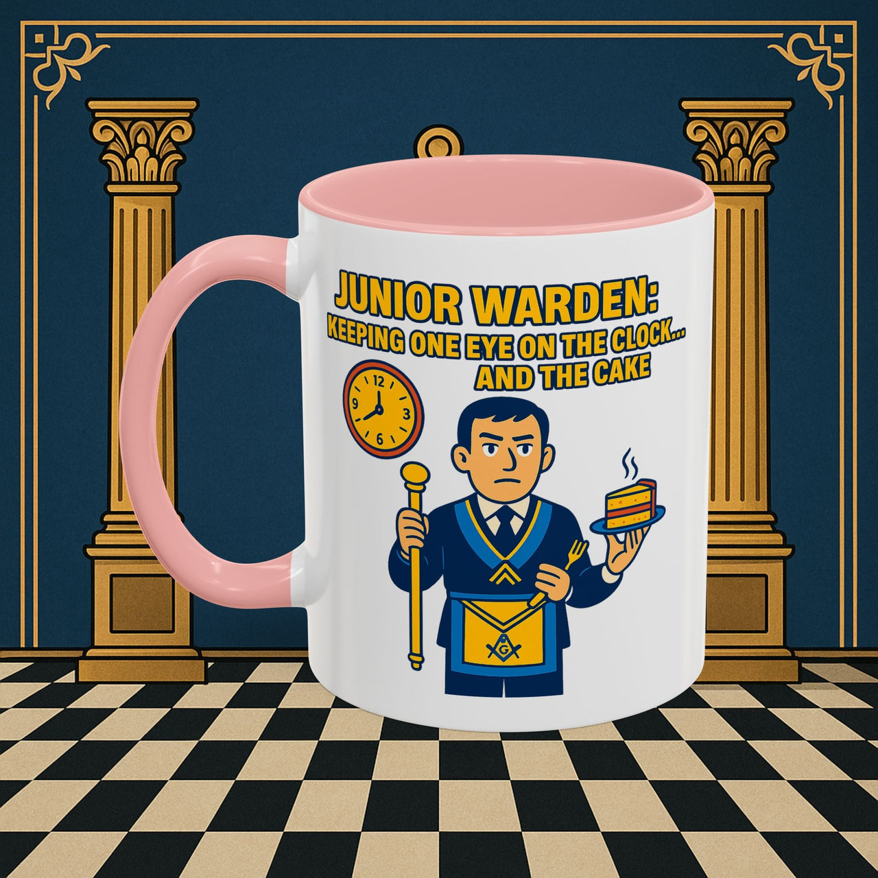 Masonic Mugs - Masonic Vigilance: Junior Warden's Timekeeping Duty,  Junior Warden Printify