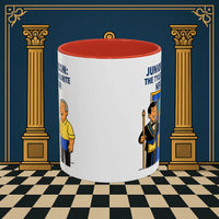 Masonic Mugs - Junior Deacon: Tea Break Truce, Masonic Brotherhood Cartoon, Junior Deacon Printify