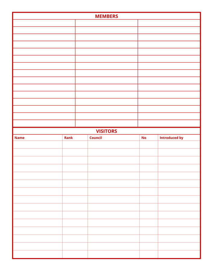 Masonic Attendance Book - Royal and Select Masters Raven Masonic