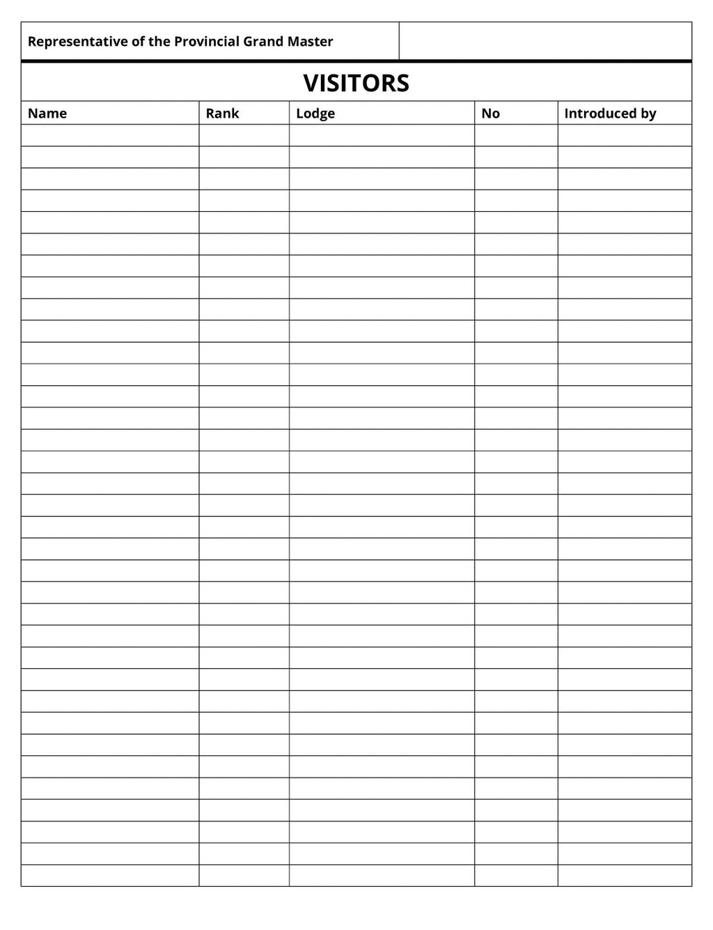 Masonic Attendance Book - Mark Mason Raven Masonic