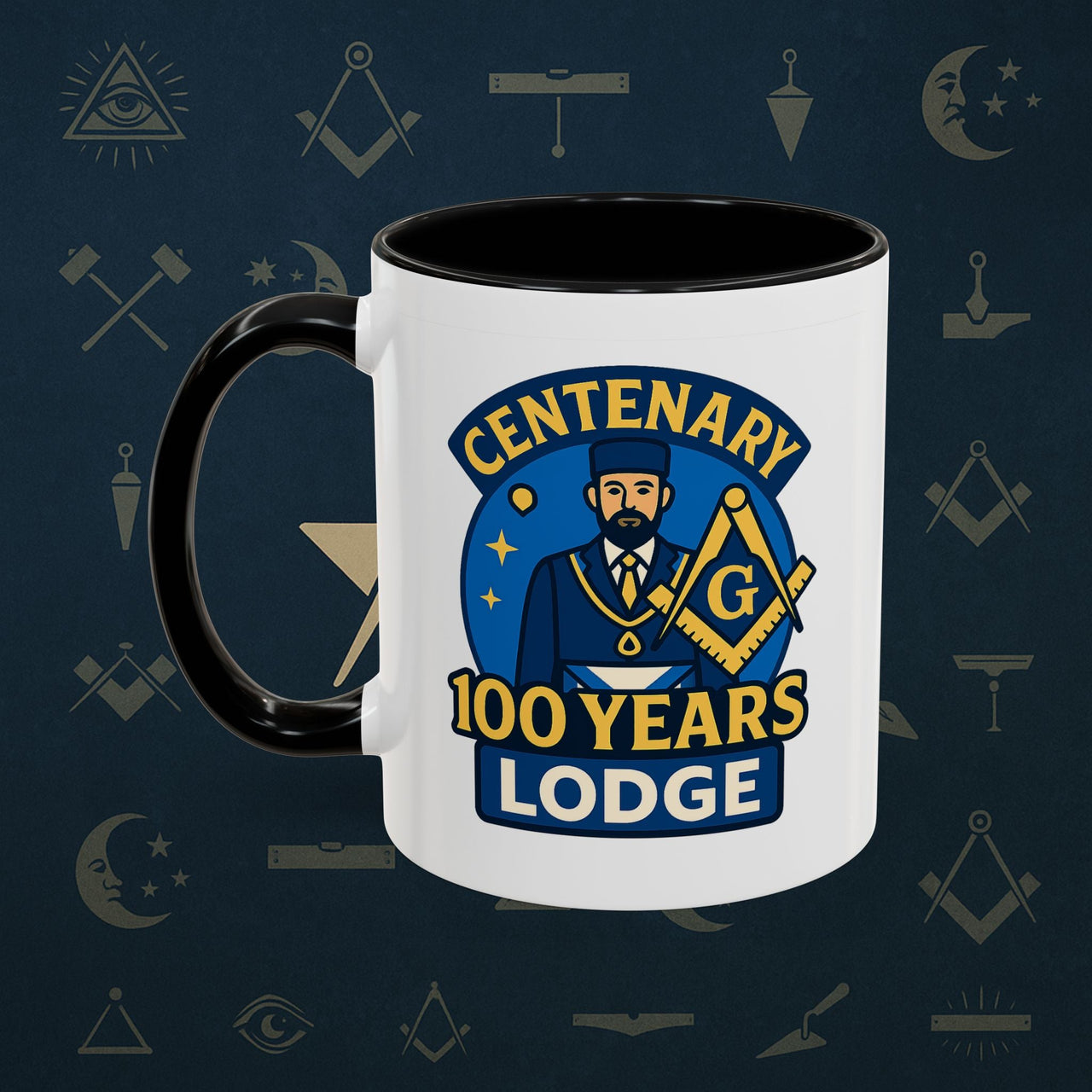 Masonic Mugs - Centennial Brotherhood - 100 years lodge anniversary Printify