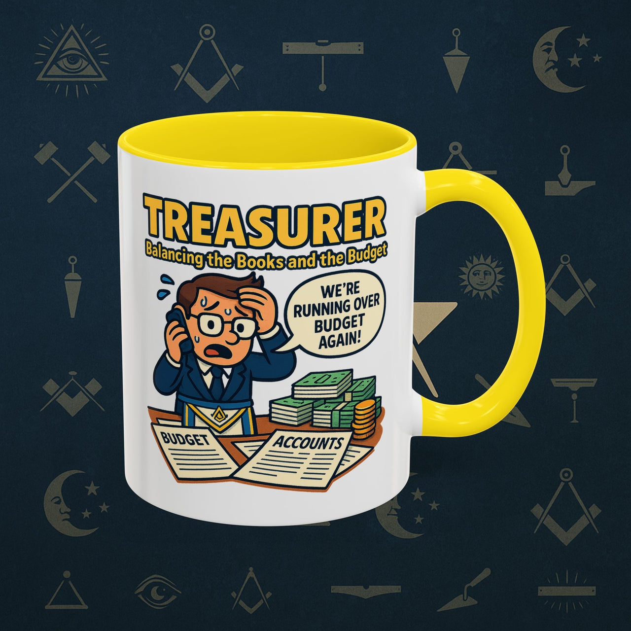 Masonic Mugs - Budget Blues - Treasurer Printify