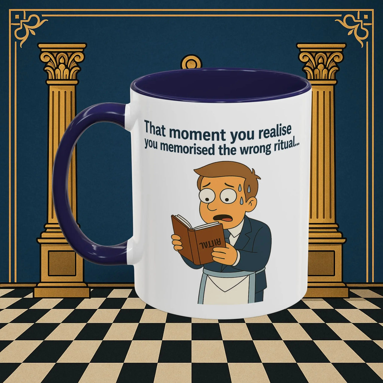 Masonic Mugs Ready to Go – Wrong Ritual (Accent Coloured 11oz Mug) Printify