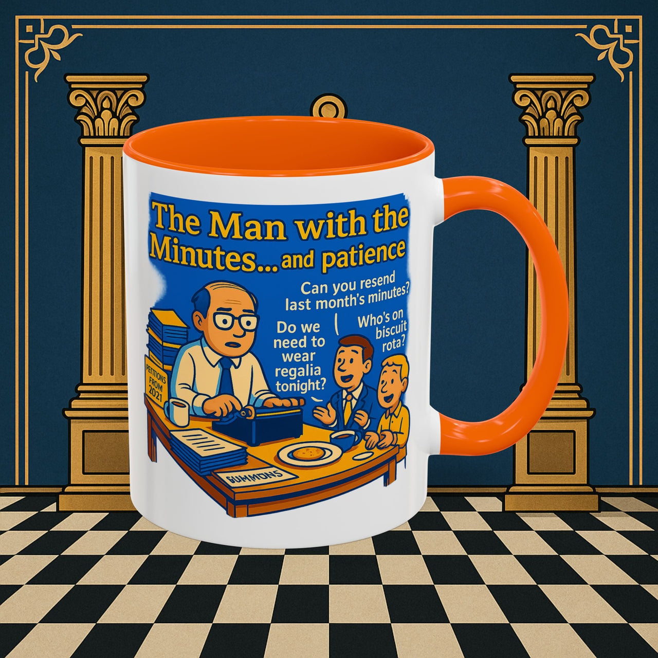 Masonic Mugs - Bureaucratic Blues - Secretary Printify