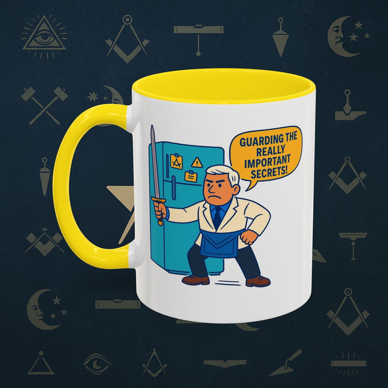 Masonic Mugs - Secret Fridge Defender - Tyler Printify
