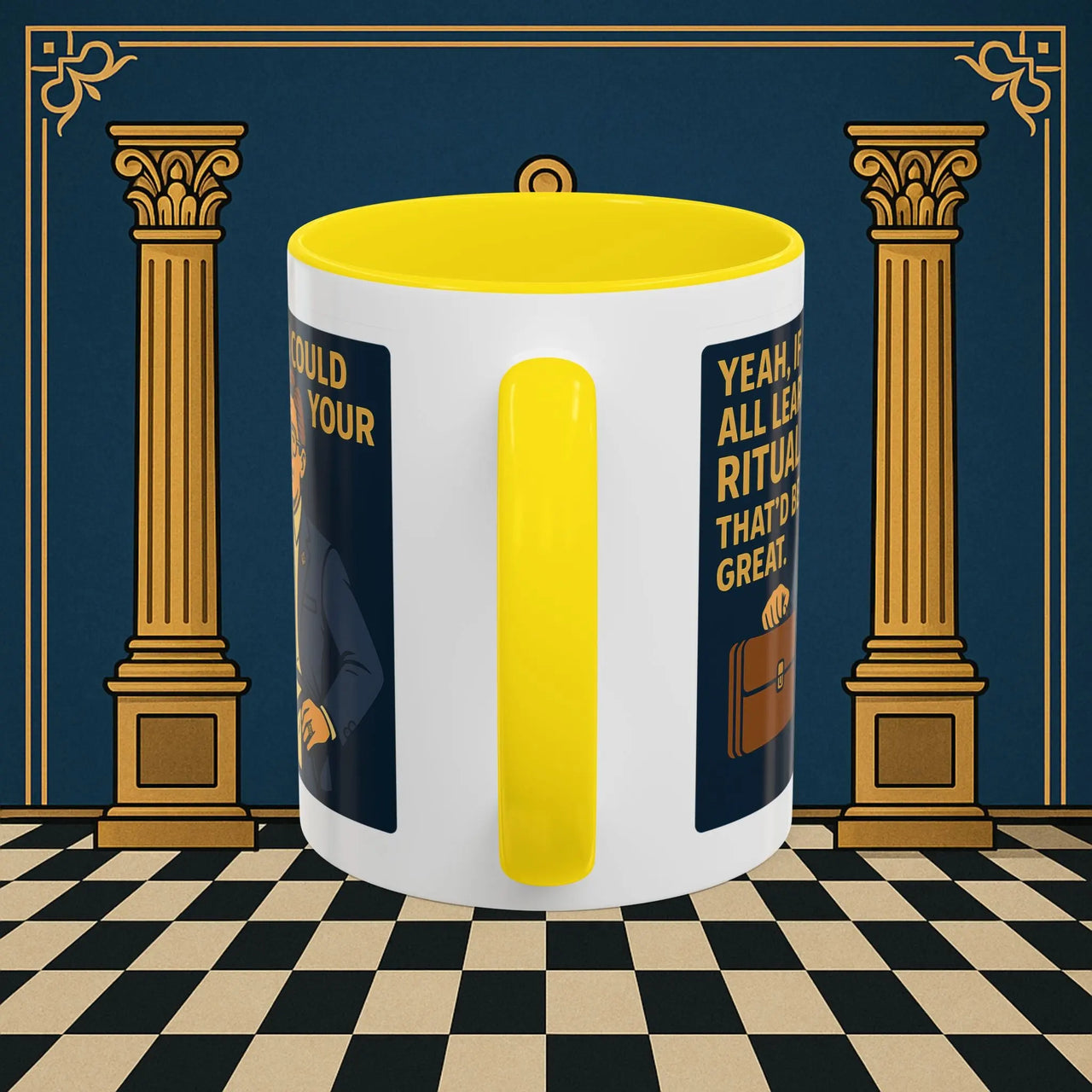 Masonic Mugs Ready to Go – Learn Your Ritual (Accent Coloured 11oz Mug) Printify