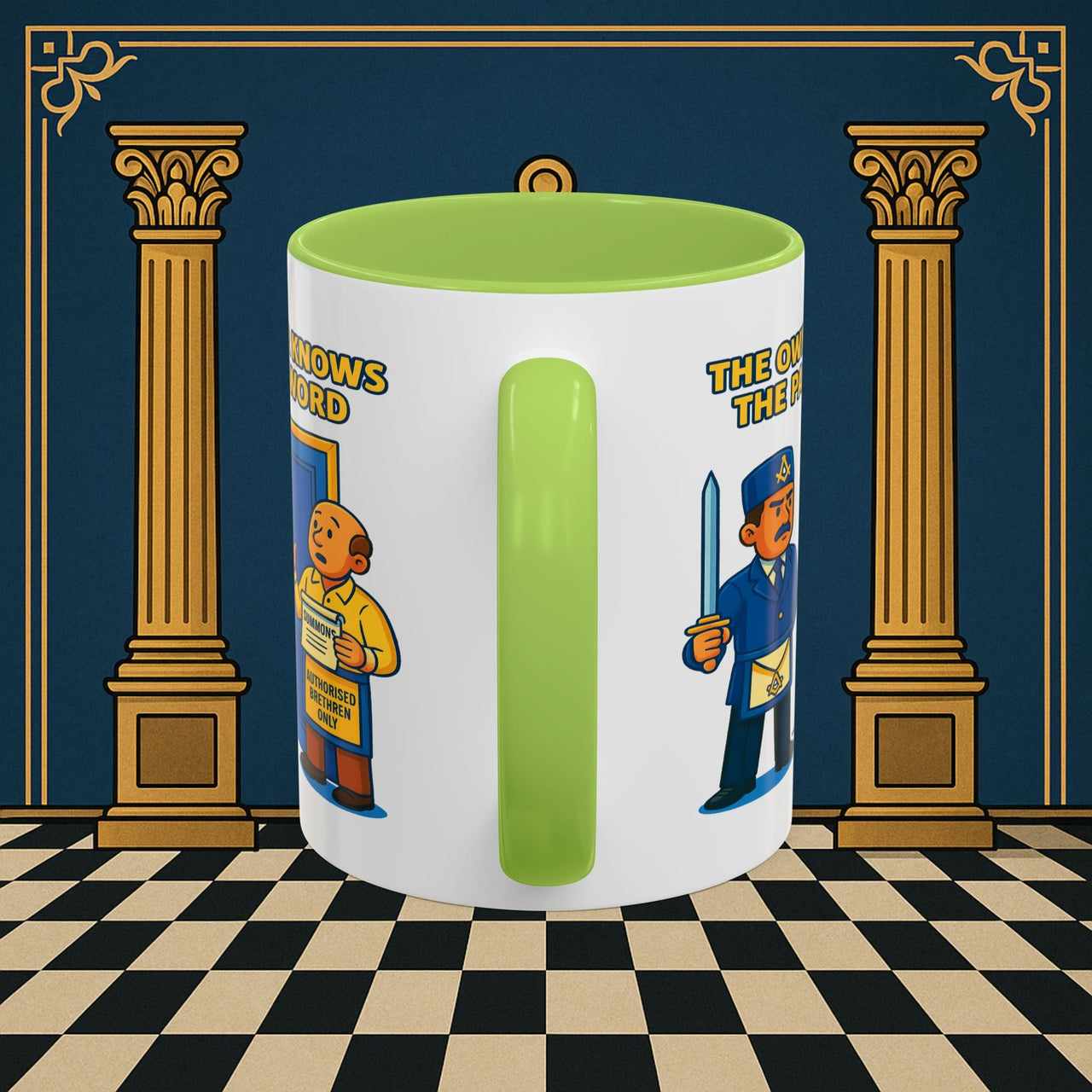 Masonic Mugs - Accent Coloured 11oz Mug - Masonic Mayhem - Inner Guard Printify