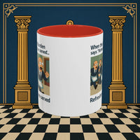 Masonic Mugs Ready to Go – Refreshments Are Served (Accent Coloured 11oz Mug) Printify