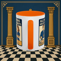Masonic Mugs Ready to Go – All My Aprons Are at the Cleaner’s (Accent Coloured 11oz Mug) Printify