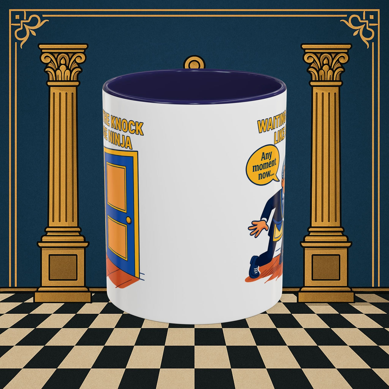 Masonic Mugs - Masonic Anticipation: Lodge Ninja in Waiting, Junior Deacon Printify