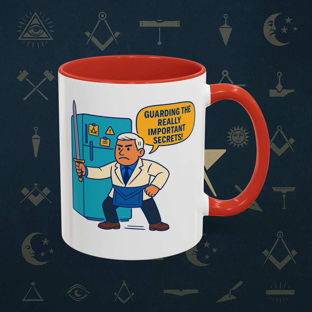 Masonic Mugs - Secret Fridge Defender - Tyler Printify
